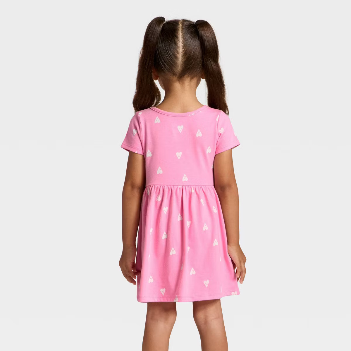 Toddler Girls' Short Sleeve Printed Dress - Cat & Jack™ Rose Pink | Target