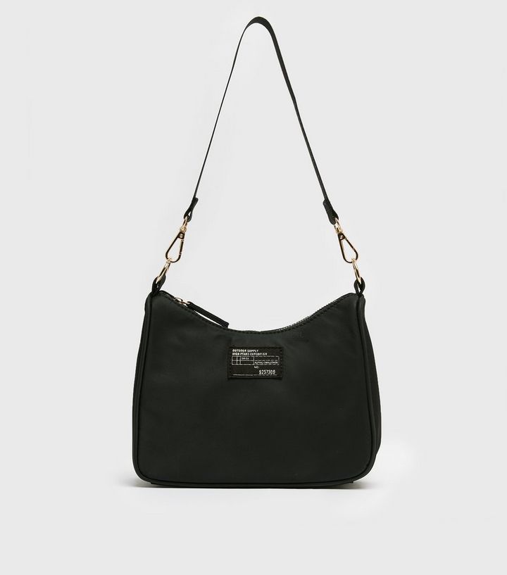 Black Tab Front Shoulder Bag 
						
						Add to Saved Items
						Remove from Saved Items | New Look (UK)