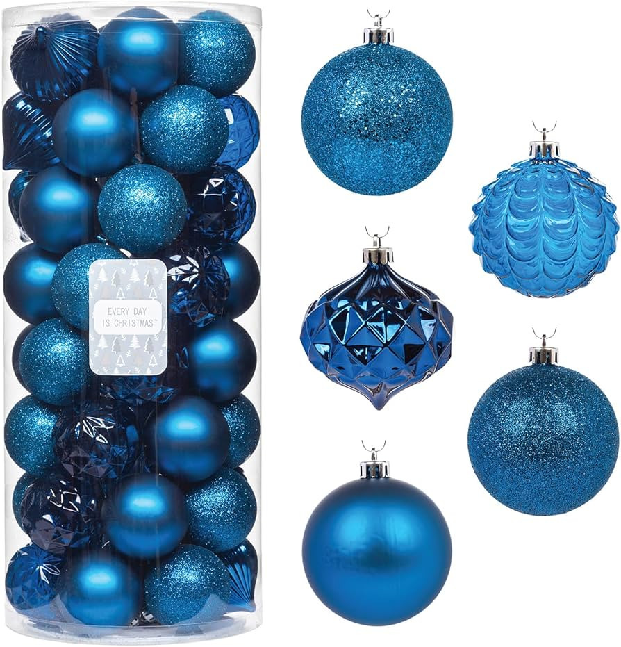 Every Day is Christmas Ornaments, Shatterproof Christmas Tree Ornament Set, Christmas Balls Decor... | Amazon (US)