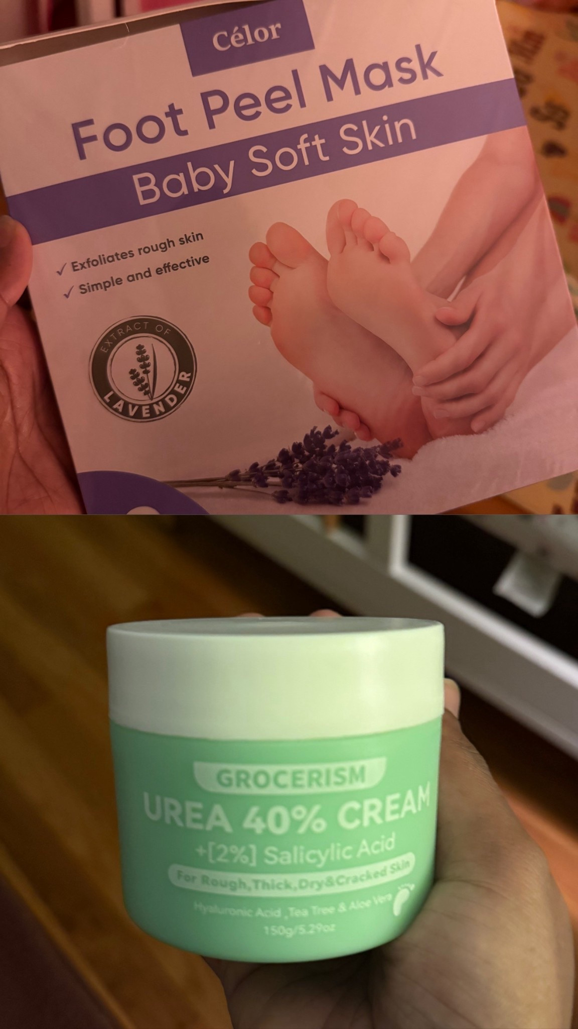 Two products that have worked remarkably well for me this winter for smooth feet & heels! 40% urea creams are reconstituted by derms for very quick results and i was surprised to see how fast these two gave me results together! 
First step is to use the mask so your feet is exfoliated. I let my feet breathe for a week with regular moisturizer/Vaseline after the full peeling and then continued with the urea cream! Hands down the best thing that happened to my feet!

#LTKselfcare #LTKdayinmylife #LTKBeauty