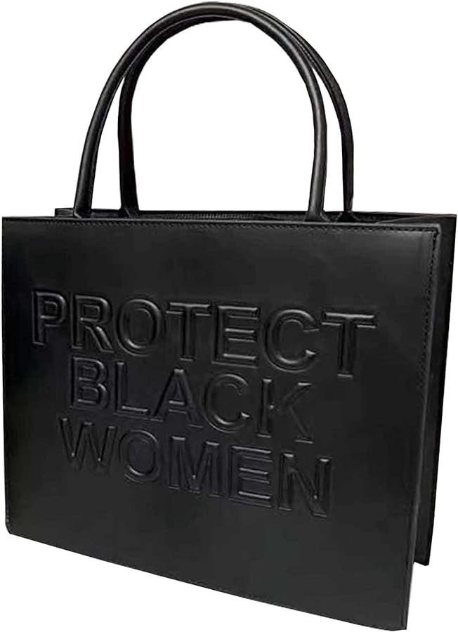 Protect Black Women Purse Tote Bag Ladies Fashion PU Leather Top Handle Handbag Crossbody Satchel... | Amazon (US)