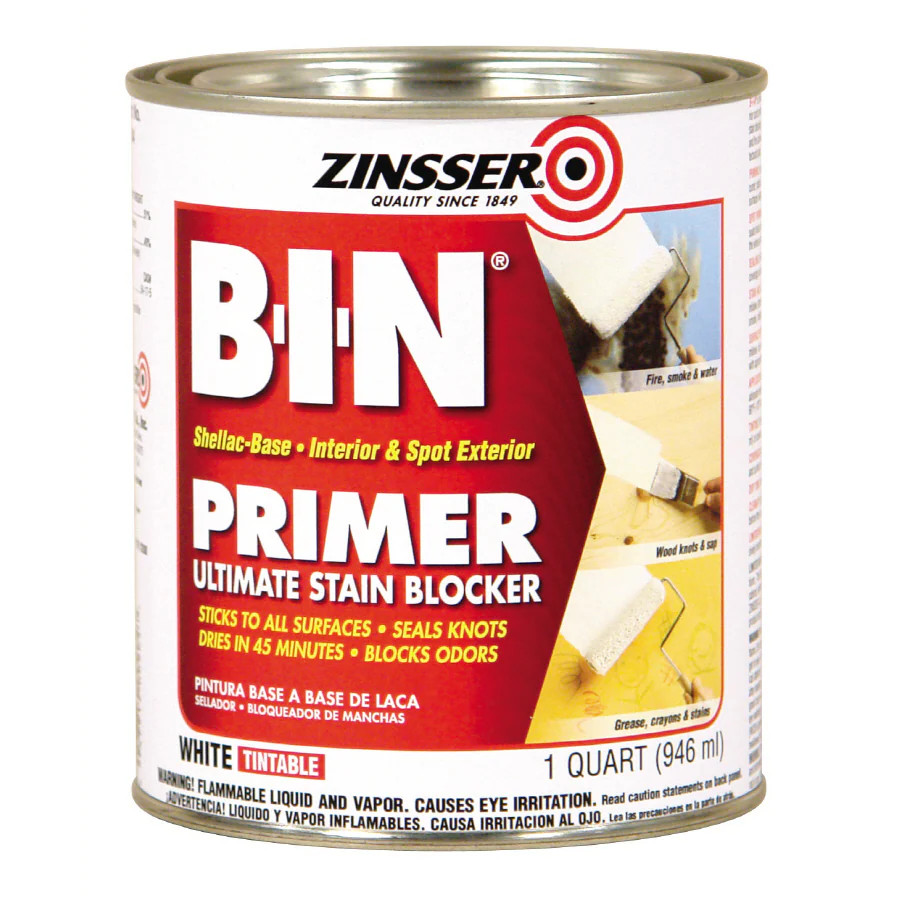 Zinsser BIN Interior/Exterior Multi-purpose Shellac Wall and Ceiling Primer ( 1-quart ) | Lowe's