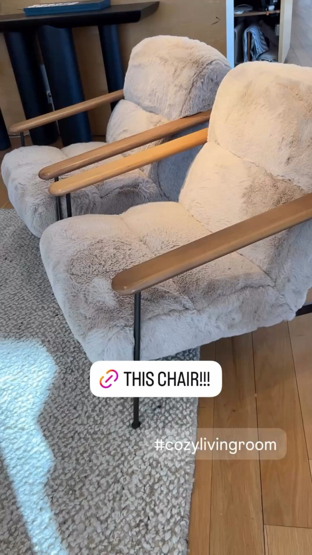 Cozy living room accent chair with faux fur and mixed materials  

#LTKOver40 #LTKSeasonal #LTKHome