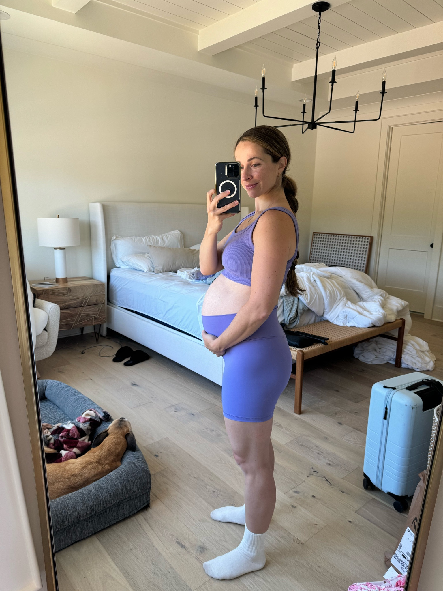 Week 31 of pregnancy and loving this Amazon set! Comes in a variety of colors and is surprisingly good quality! I sized up to a medium. 

#LTKFitness #LTKActive #LTKBump