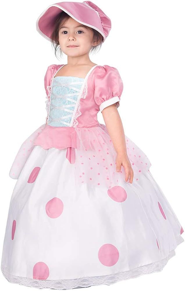 Children's Little Shepherdess Peep Girl Cosplay Fancy Dress Halloween Costume | Amazon (US)