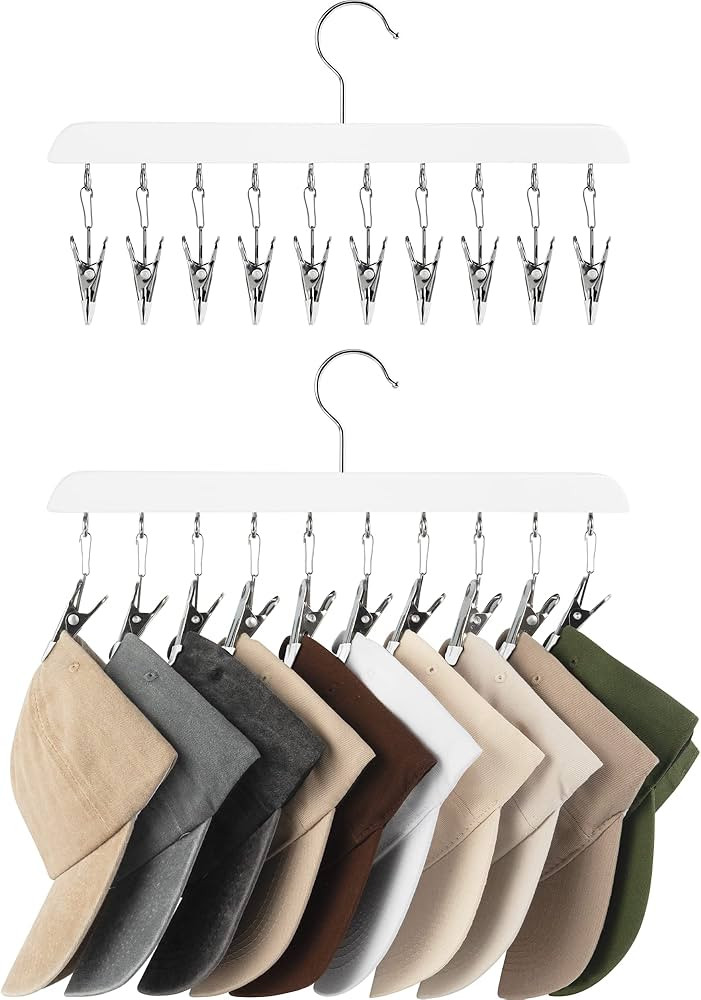 Amazon.com: StorageWorks Hat Organizer, Hat Storage for Closet, Hat Racks for Baseball Caps, Set ... | Amazon (US)