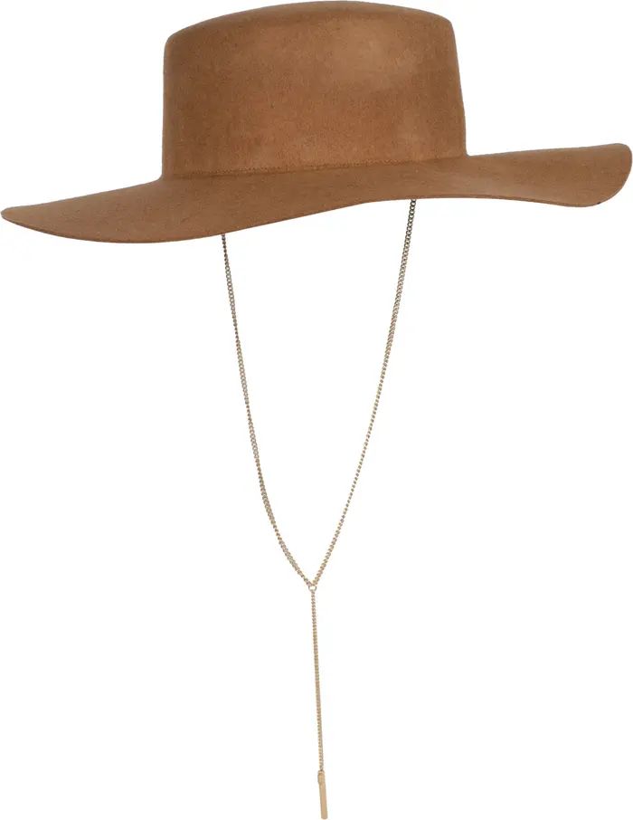 AllSaints Faye Chain Felted Wool Bolero Hat | Nordstrom | Nordstrom