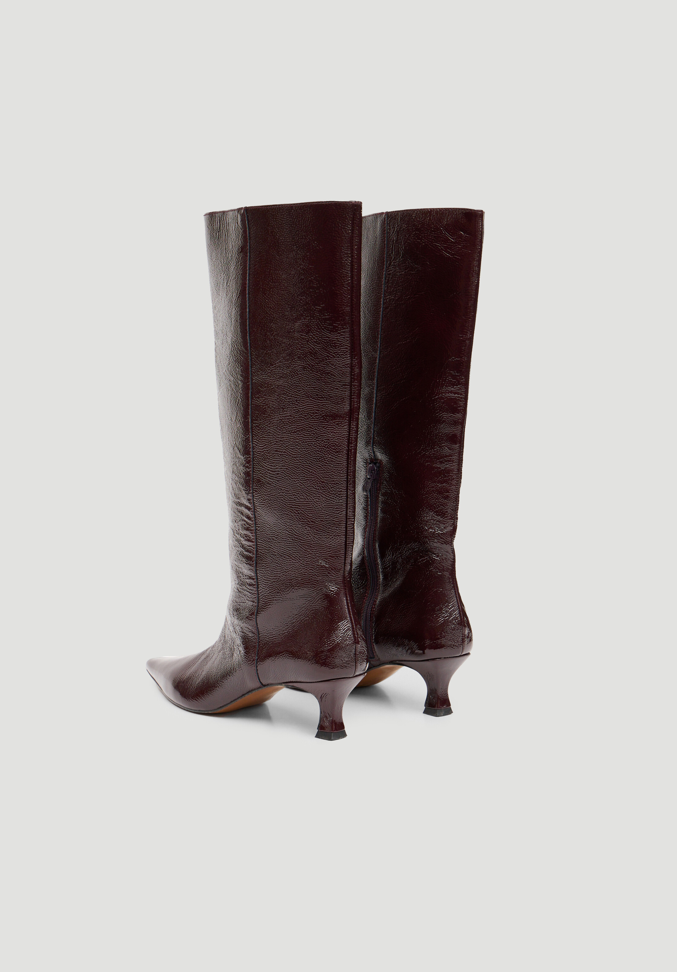 Katlynn Leather Patent Kneehigh Boots | Hush UK