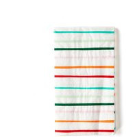 striped Colorful Christmas Napkins, Merry & Bright, Festive Decor, Holiday Modern Napkins | Etsy (US)