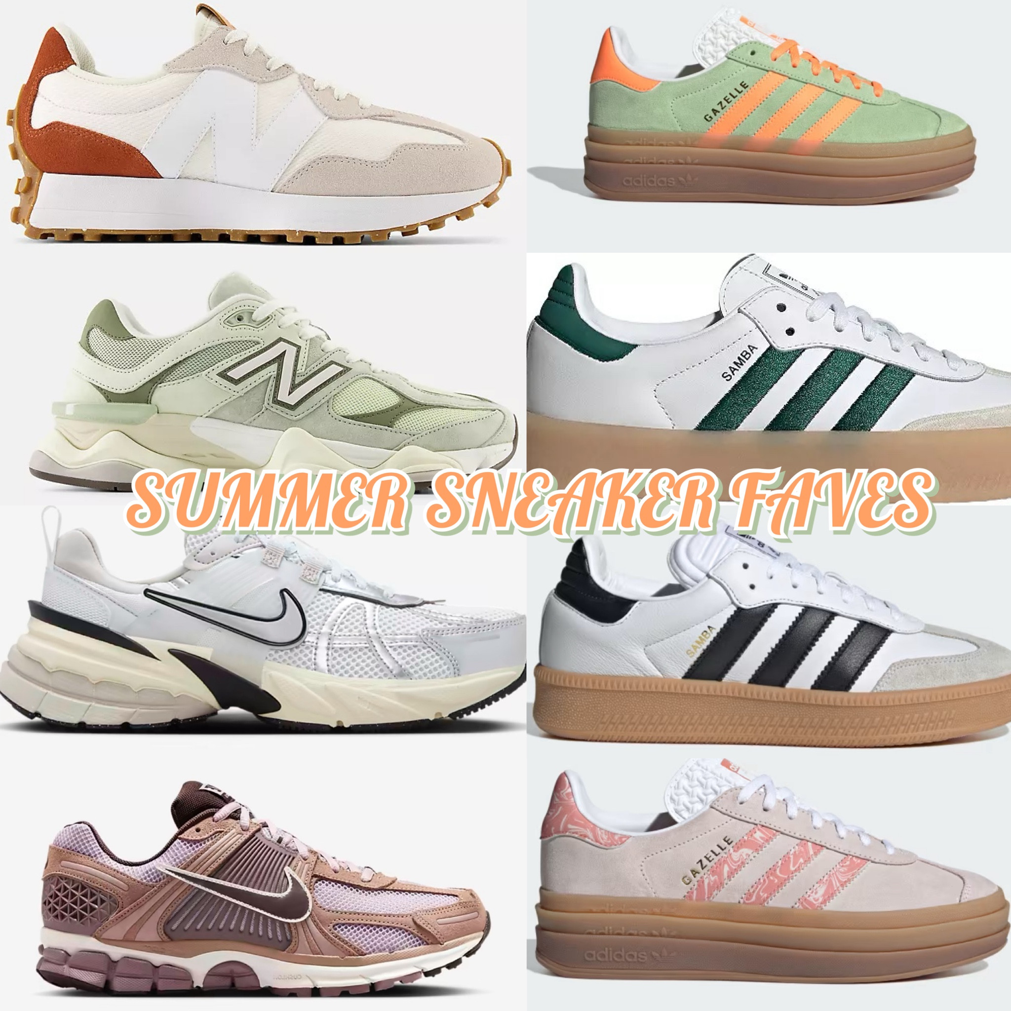 Summer sneaker wardrobe! These are the kicks I highly recommend to have in rotation this summer! Perfect with dresses, shorts, or for those summer workouts and travel! 

#LTKShoeCrush #LTKStyleTip #LTKActive