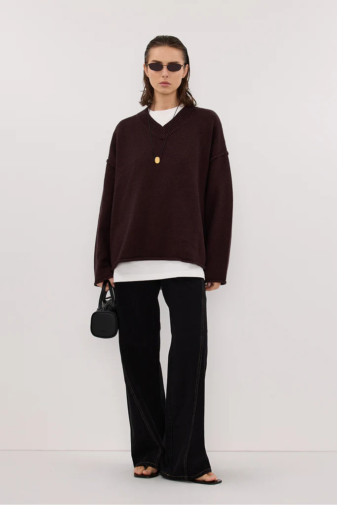 CARSON JET BLACK TALL WIDE LEG JEAN | DISSH