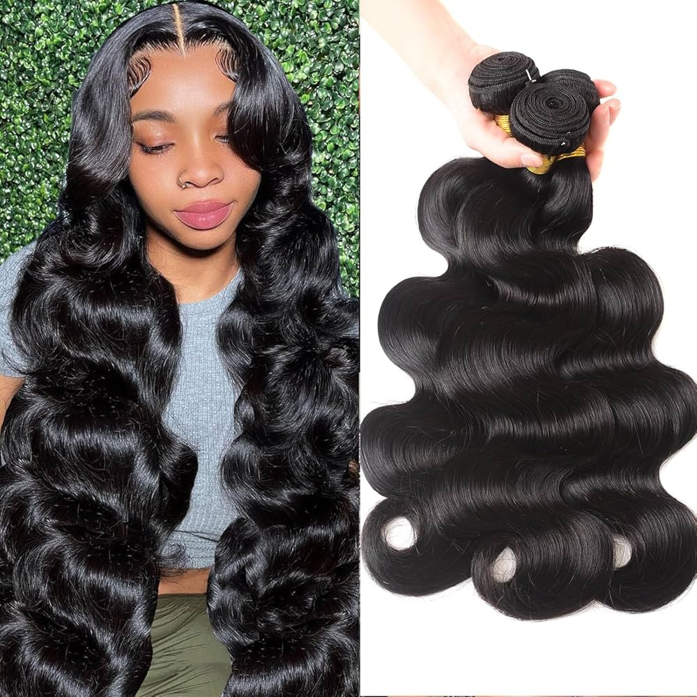 Tasumla Human Hair Bundles 30 30 30'' Body Wave Bundles Human Hair 12A Brazilian Hair Bundles 100... | Amazon (US)