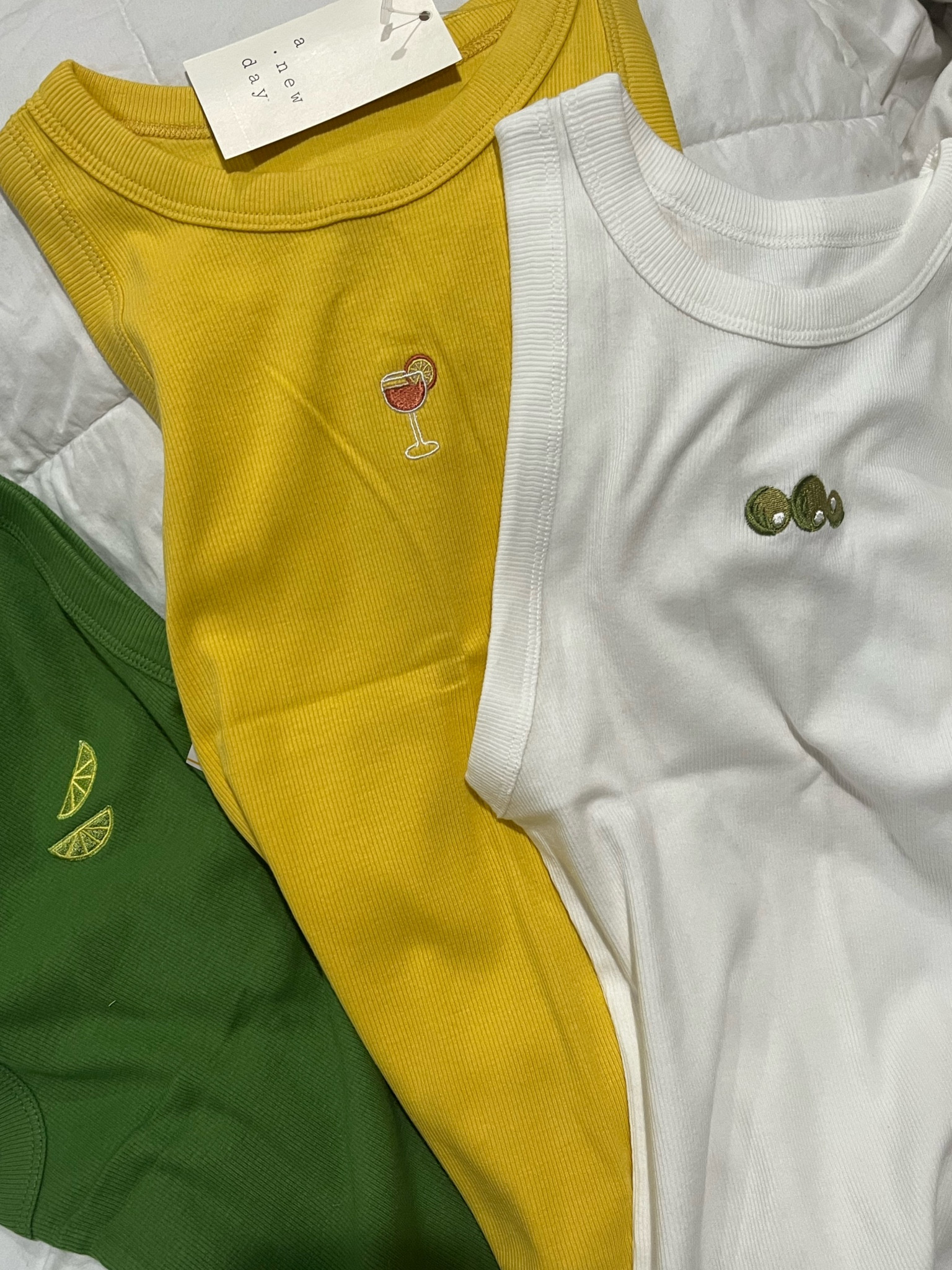 The cutest embroidered $5 tanks! #target