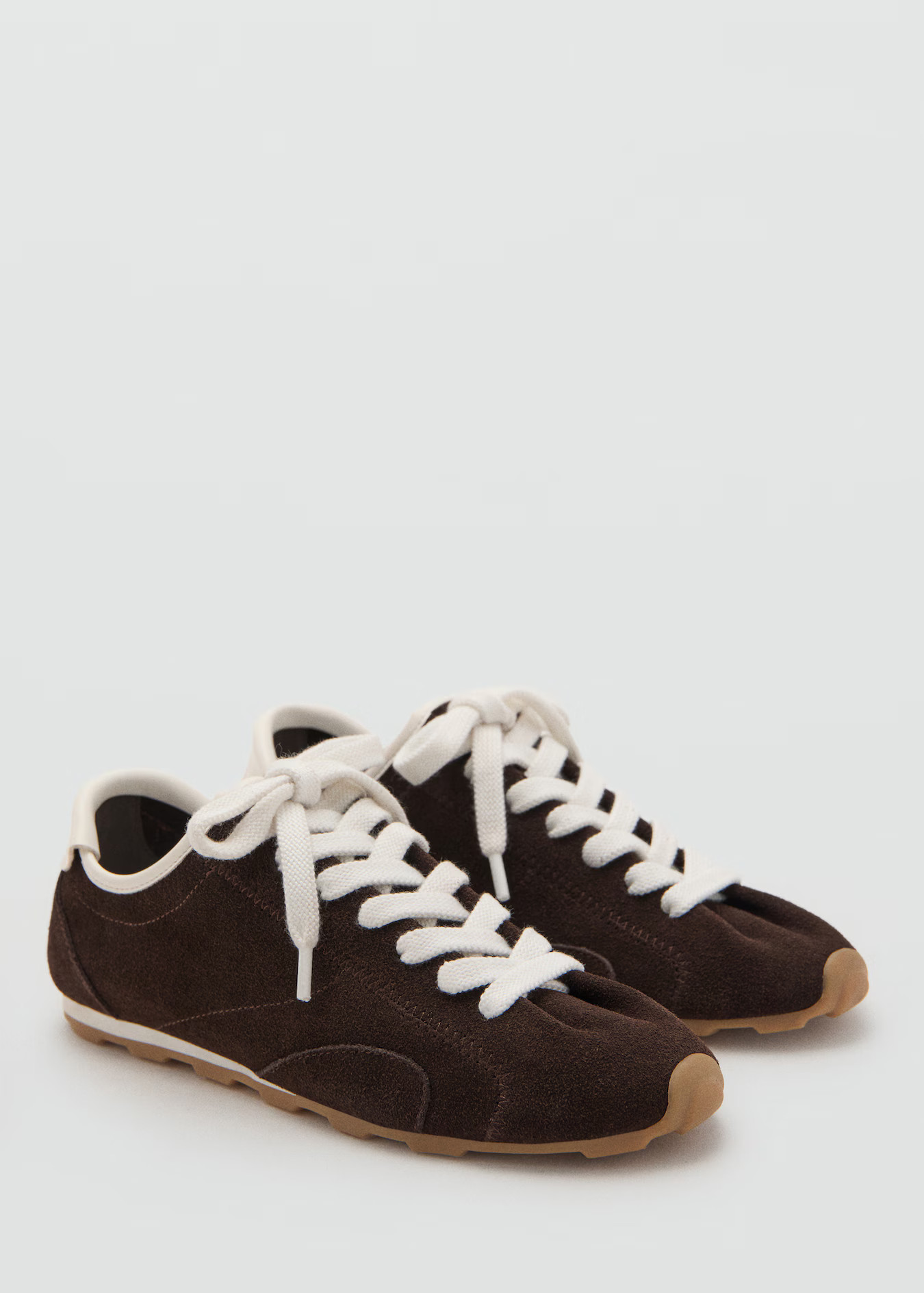 Suede contrast sneakers - Women | MANGO USA | Mango (US/MX/AU)