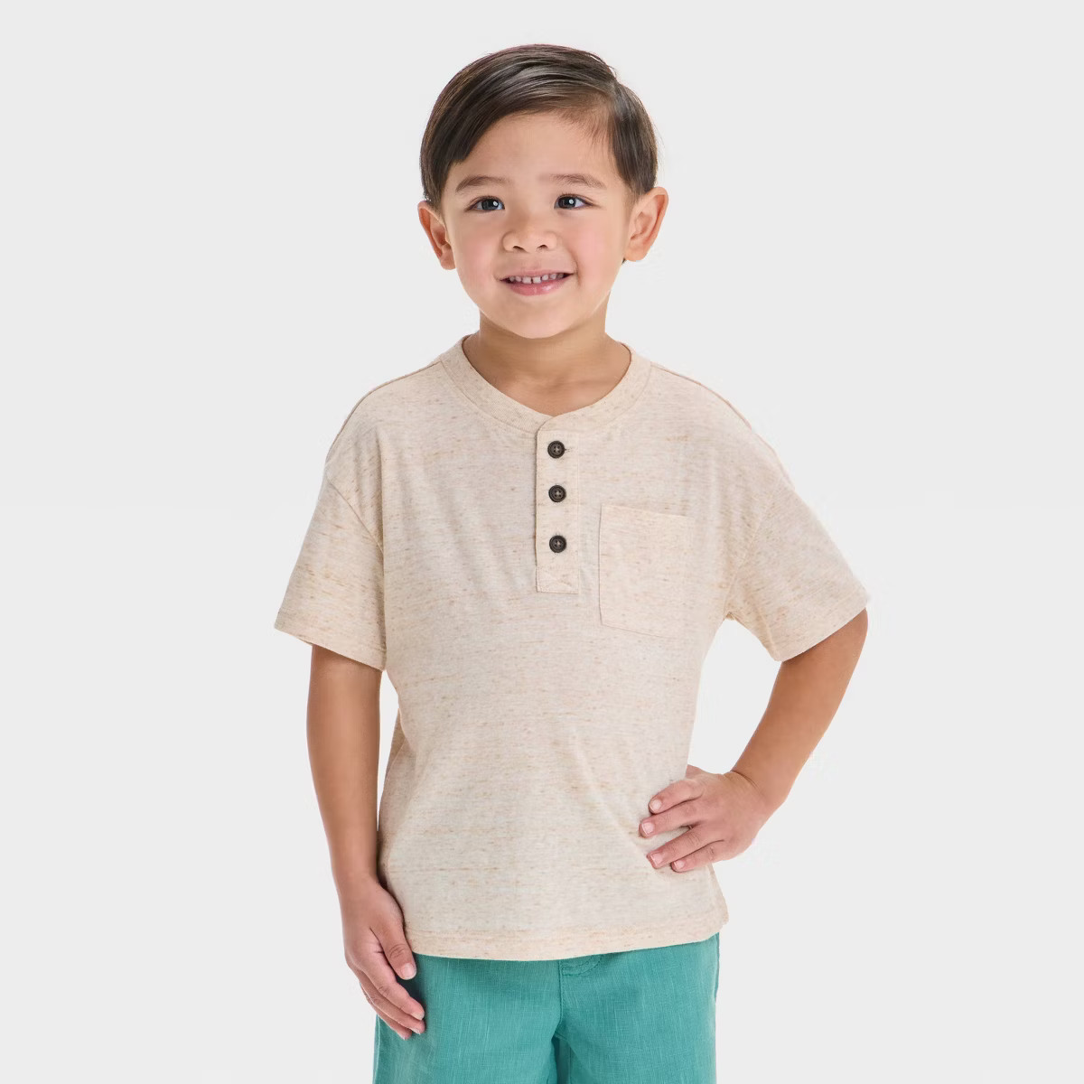 Toddler Boys' Short Sleeve Henley T-Shirt - Cat & Jack™ | Target