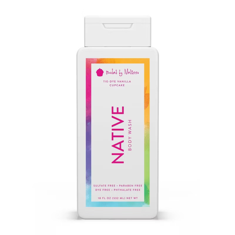 Native x Baked by Melissa Tie-Dye Vanilla Cupcake Body Wash - 18 fl oz | Target
