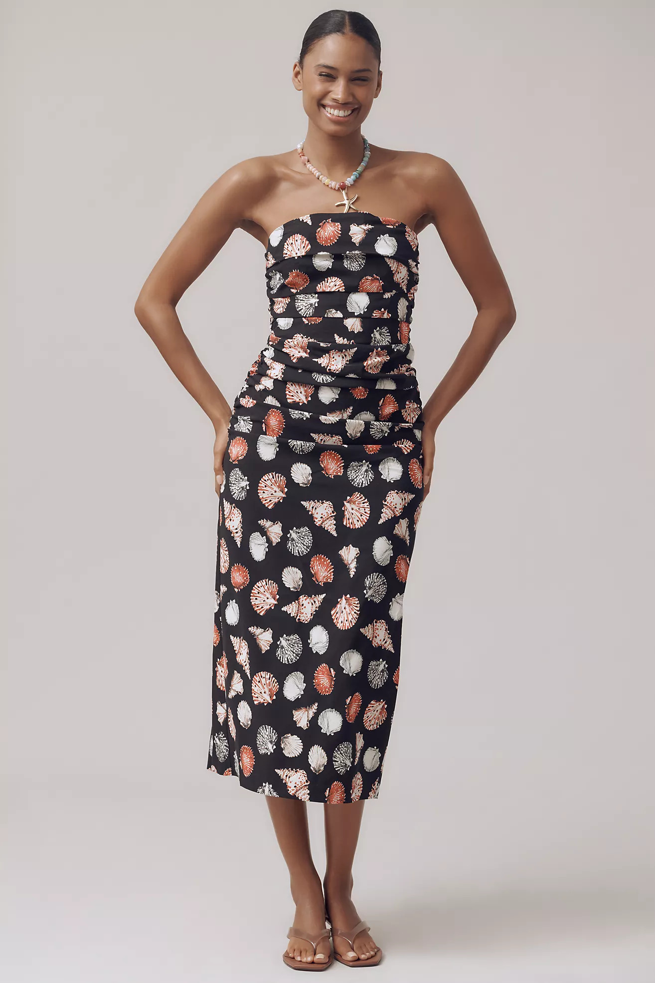 The Soleil Magic Fabric Strapless Ruched Dress: | Anthropologie (US)