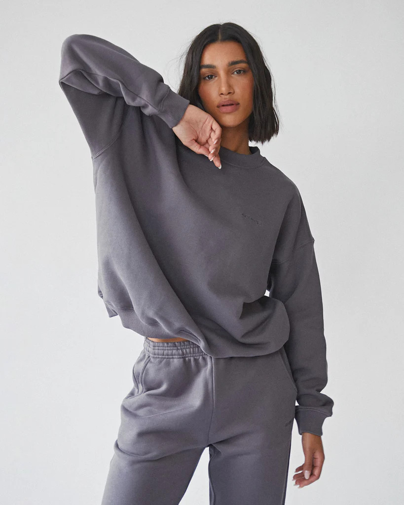 Oversized Sweatshirt - Dark Grey | Adanola UK