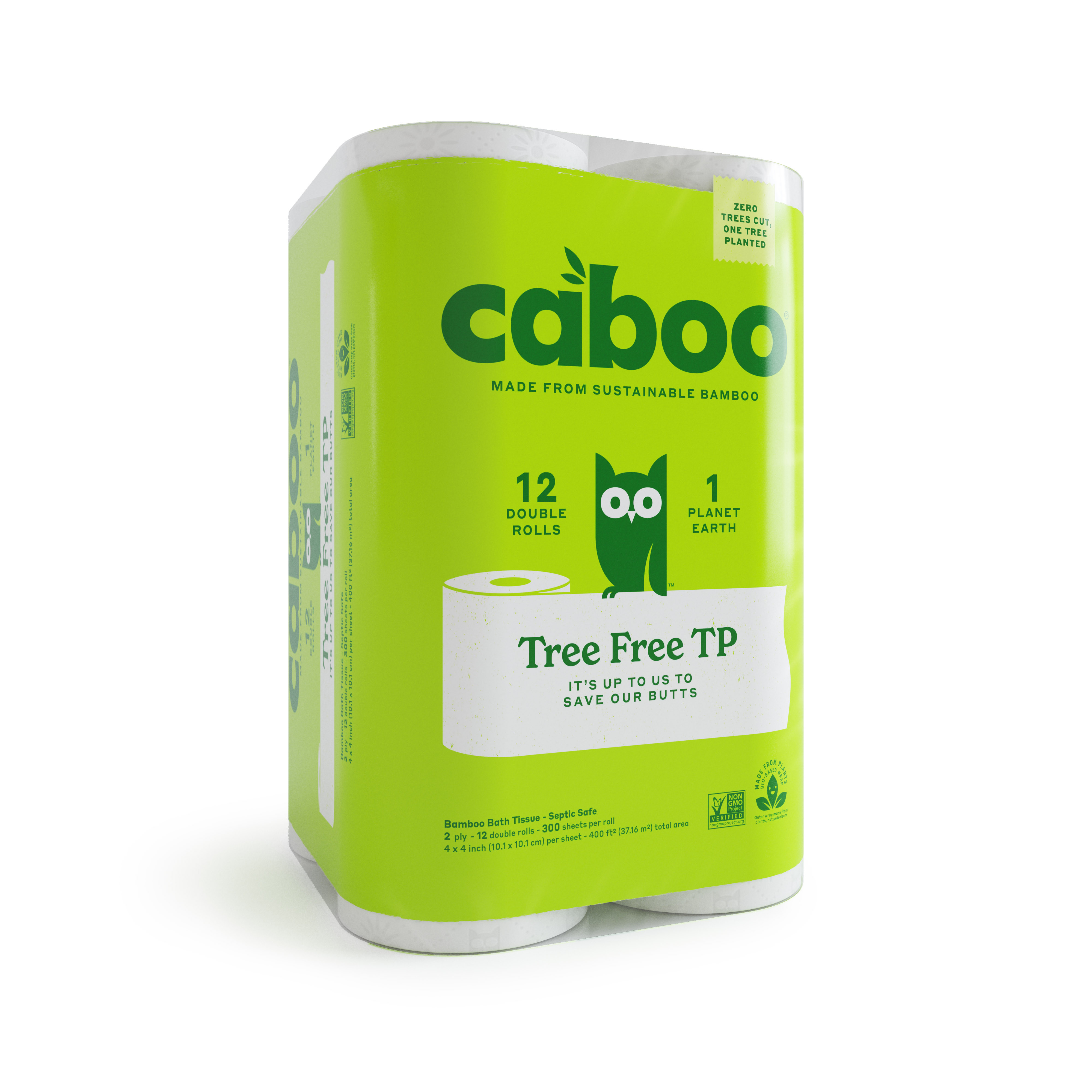 Caboo 2-Ply Bath Tissue (300 sheets per roll) | Grove