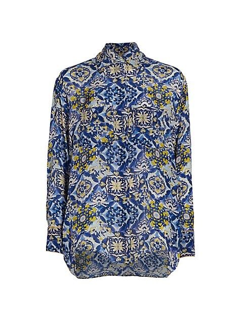 Pia Button-Front Shirt | Saks Fifth Avenue