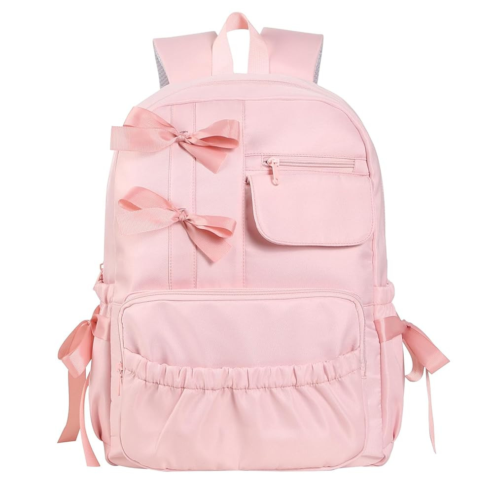 Kawaii Coquette Backpack with Bows for Teen Girls School Bookbag Aesthetic Dance Bag | Amazon (US)