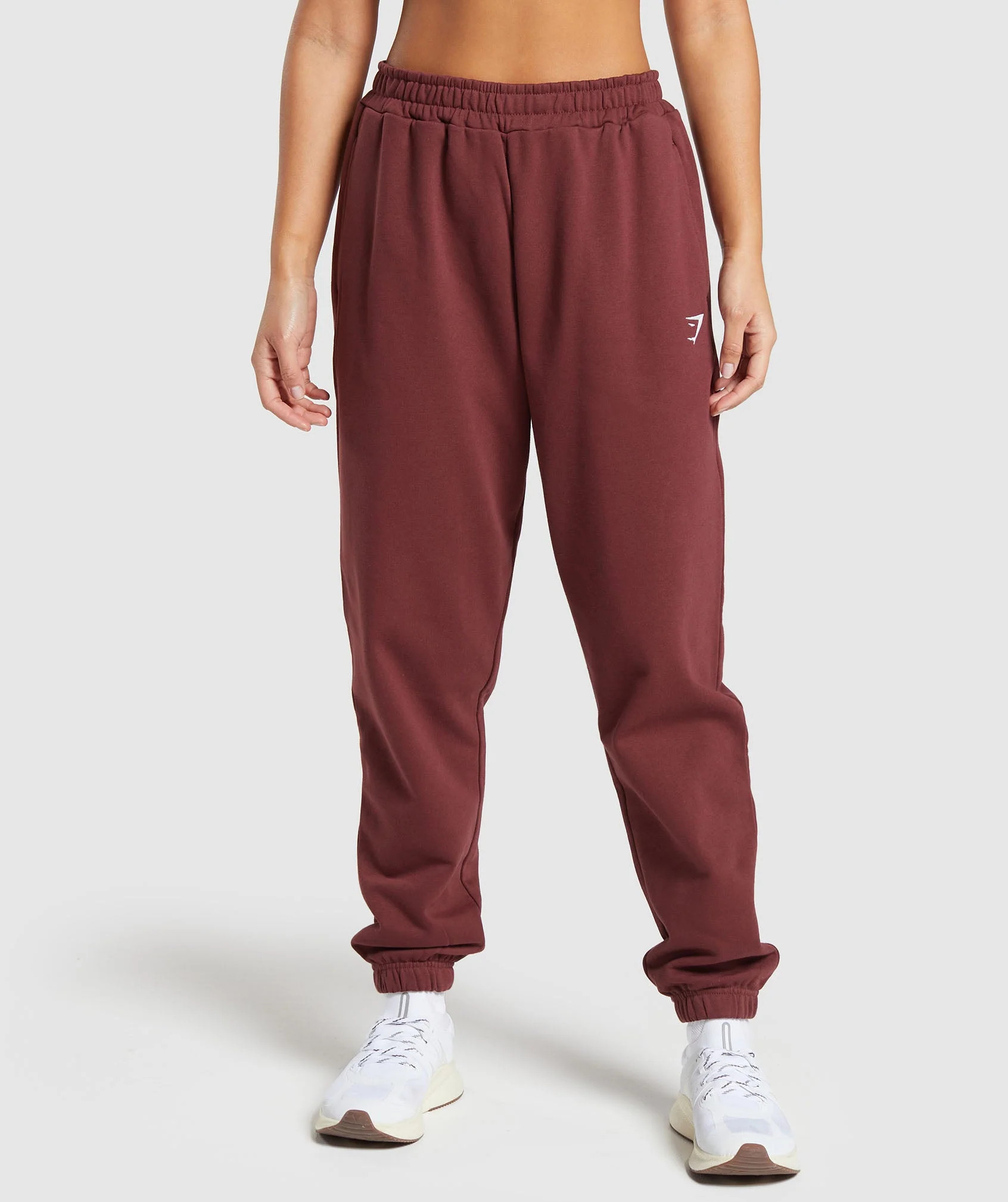 Gymshark Training Fleece Joggers - Burgundy Brown | Gymshark CA