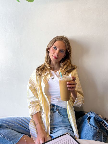 Coffee Date Outfit :) 
Summer outfit, yellow button up outfit, business casual outfitt

#LTKTravel #LTKSeasonal #LTKFindsUnder100