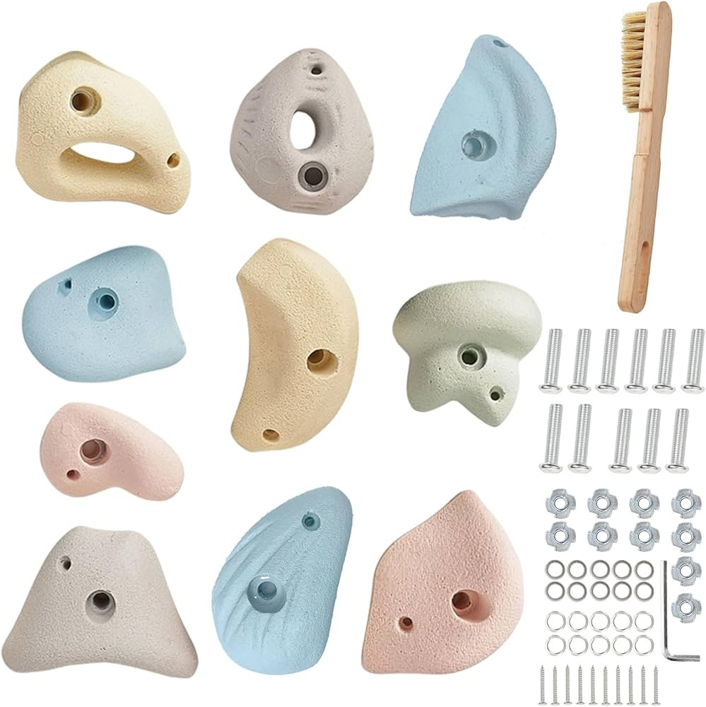 Premium Resin Rock Climbing Holds for Kids & Adults, Large Training Rock Climbing Wall Grips Indo... | Amazon (US)