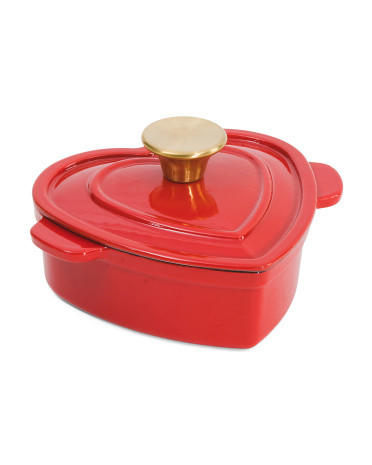 1qt Cast Iron Heart Shaped Dutch Oven | TJ Maxx