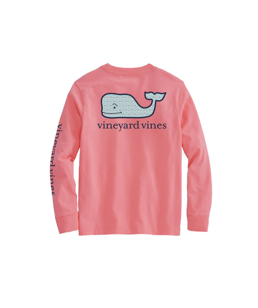 OUTLET Kids' Santa Marlin Whale Long-Sleeve Pocket Tee | vineyard vines