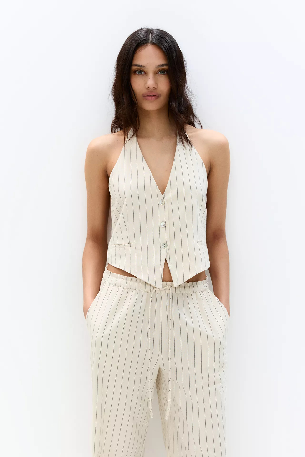 Weste freier Rücken und Streifen | PULL and BEAR DE