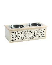 Carved Pet Feeder | TJ Maxx