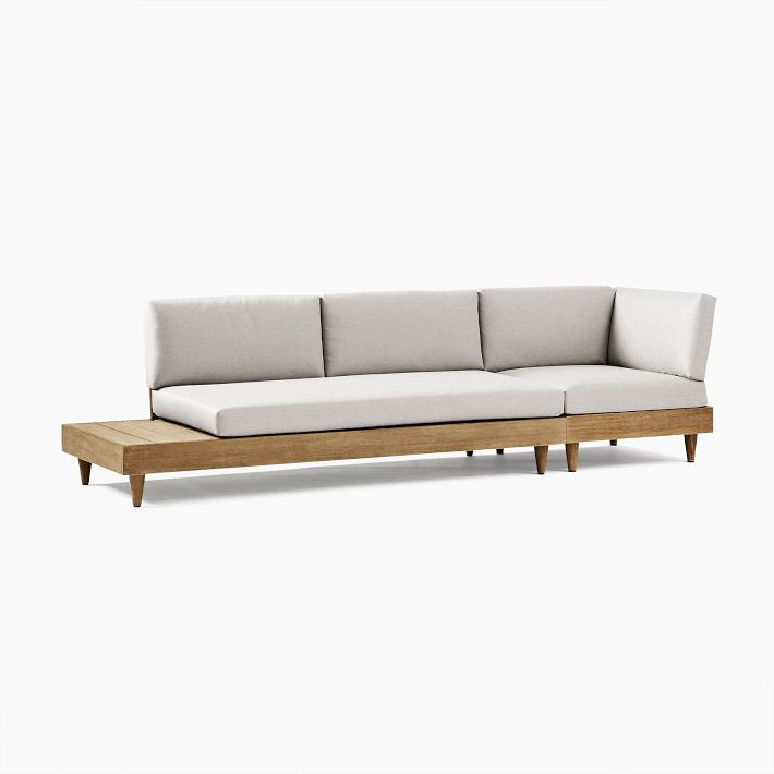 Portside Low Outdoor 2-Piece Corner Sofa (118") | West Elm (US)