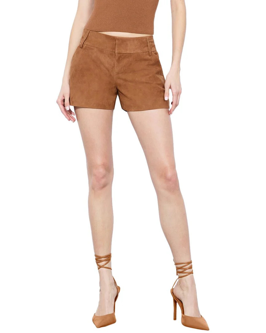 alice + olivia Cady Leather Short | Shop Simon