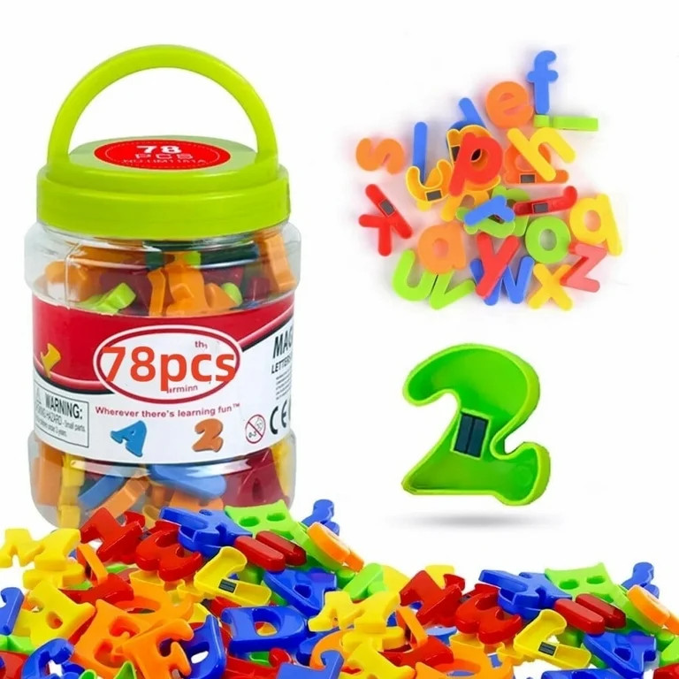 Magnetic Letters Numbers for Kids Fridge Magnets Alphabet Colorful Plastic ABC 123 Educational To... | Walmart (US)