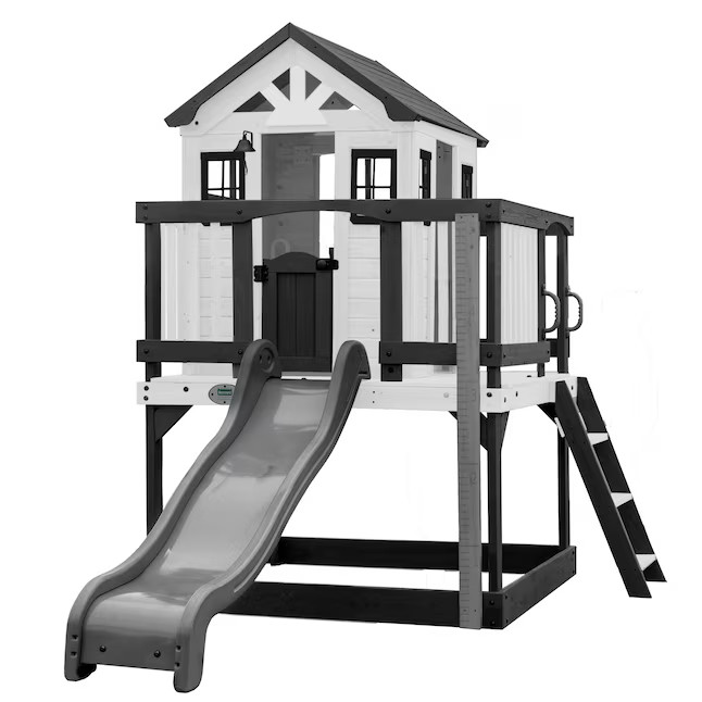 Backyard Discovery White Sweetwater Playhouse Outdoor Wood Playhouse | Lowe's