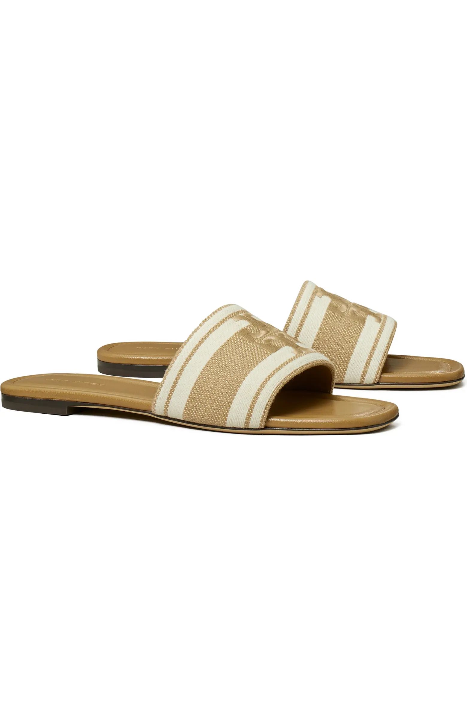 Double T Jacquard Slide Sandal (Women) | Nordstrom