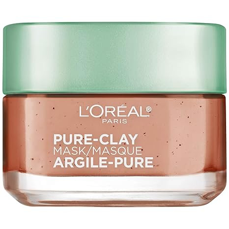 L'Oreal Paris Skincare Pure Clay Face Mask with Red Algae for Clogged Pores to Exfoliate And Refi... | Amazon (US)