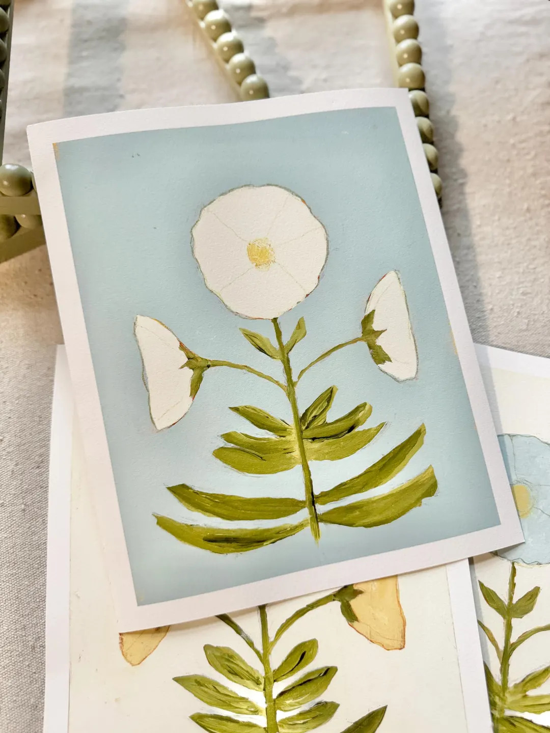 Jaipur Botanical (ivory on Blue) - Etsy | Etsy (US)