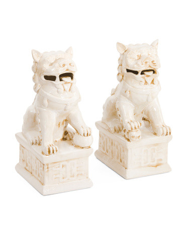 2pc 10x7x17 Fu Dog Ceramic Bookend Set | Pillows & Decor | Marshalls | Marshalls