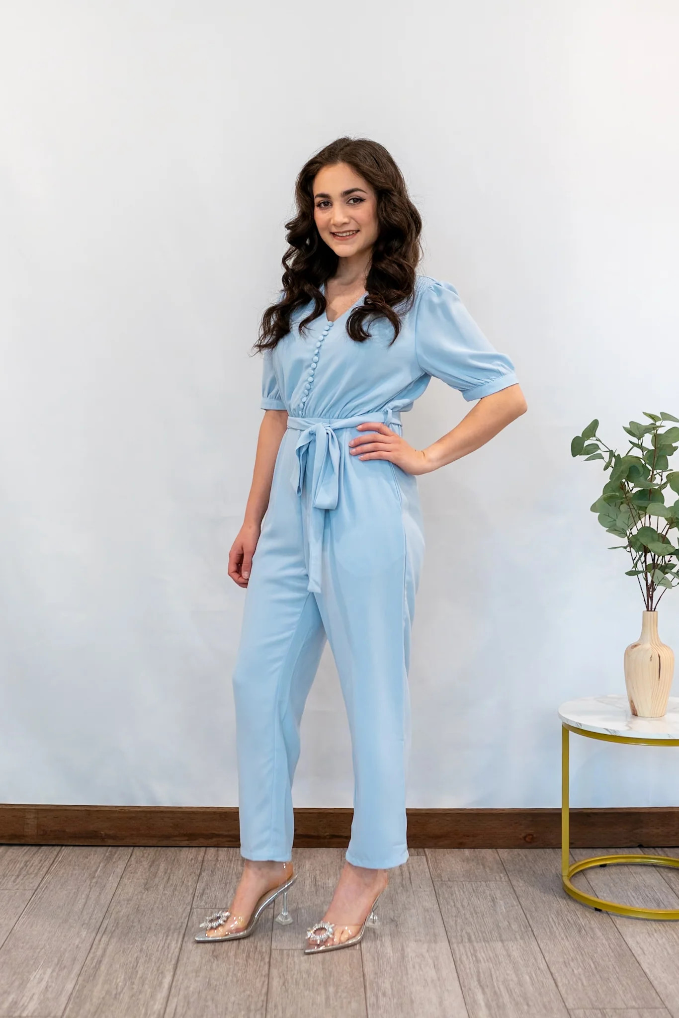 Serenade Jumpsuit (Winter Blue) | Bee Petite Boutique