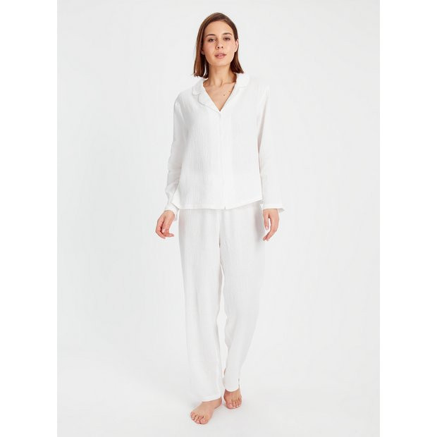 Buy White Double Cloth Pyjamas 16 | Pyjamas | Tu | Tu Clothing