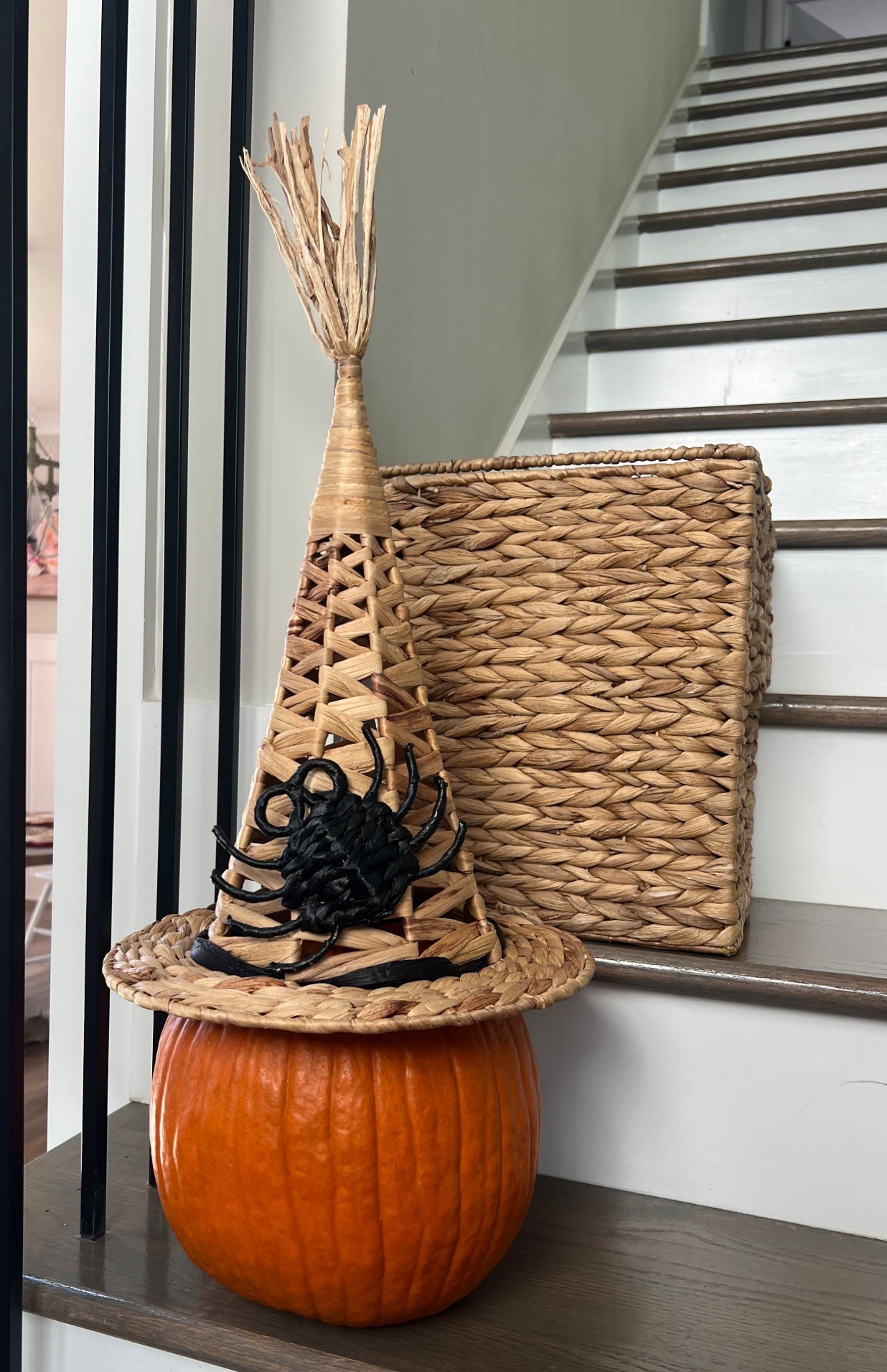 Piper needed a pumpkin for school and the stem broke off in the car. So I used my witch hat to repurpose it. 🧙🏼

#LTKHalloween #LTKHome #LTKSeasonal