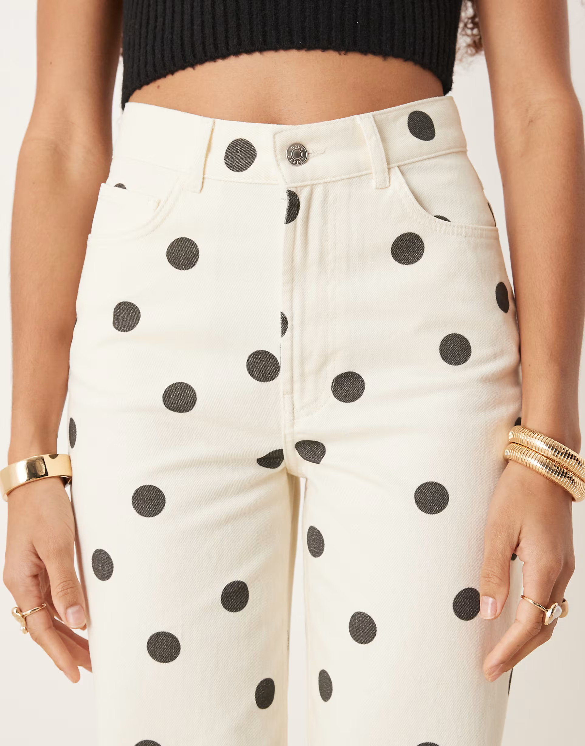 ASOS DESIGN dad jean in polka dot print | ASOS (Global)