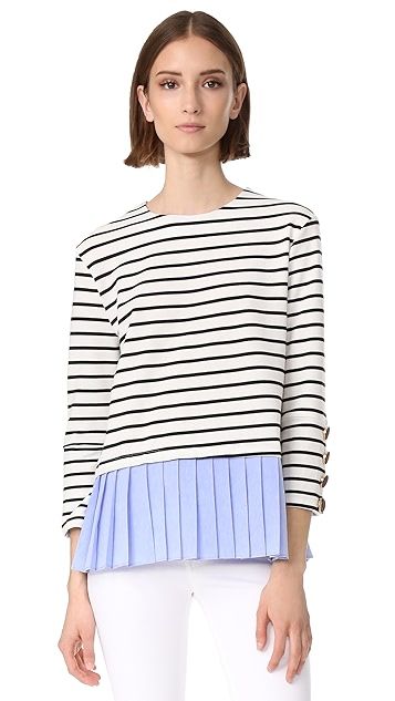 Stripe Knit Top with Ruffle Detail | Shopbop