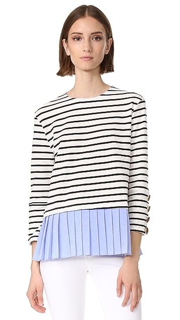 Stripe Knit Top with Ruffle Detail | Shopbop