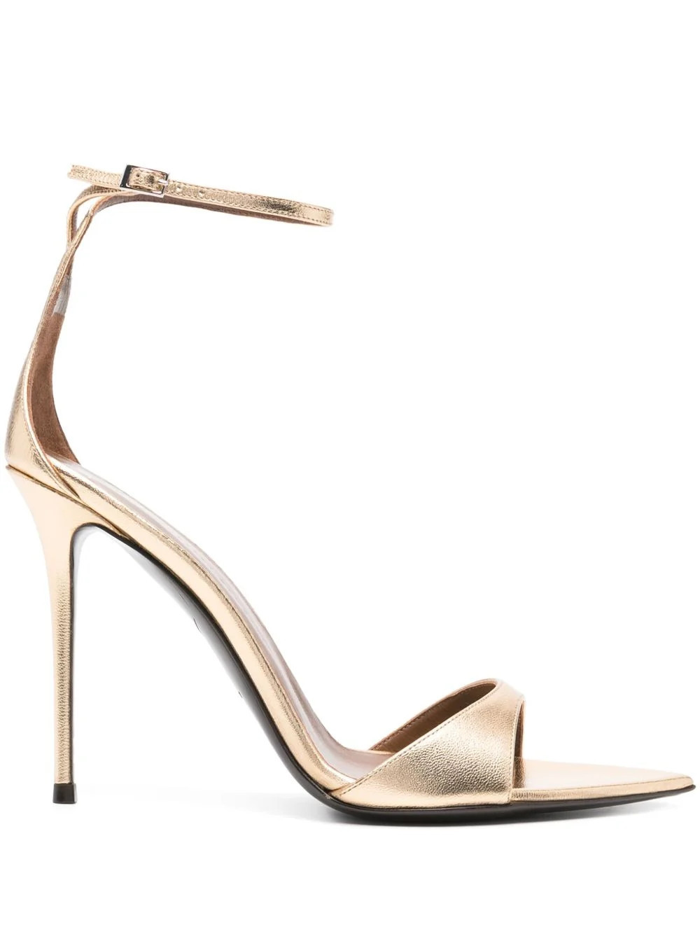 Giuseppe Zanotti Metallic Leather Stiletto Heel — Gold - 41 | Italist Inc.