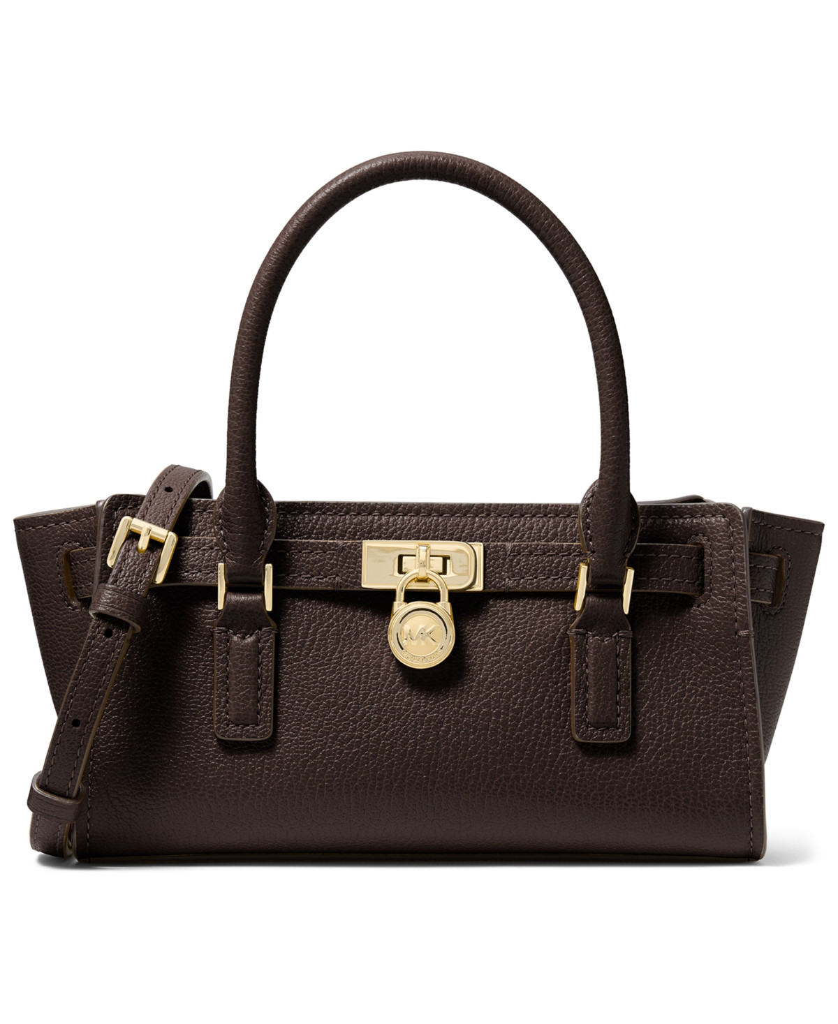 Michael Michael Kors Leather Small Crossbody Satchel Handbag - Chocolate | Macy's