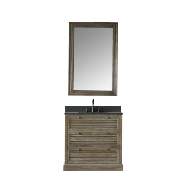 Mackenzie 37" Single Bathroom Vanity Set with Mirror | Wayfair North America