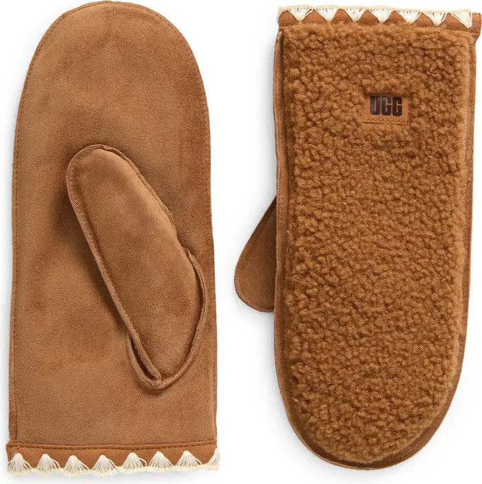 UGGfluff Scalloped Mittens | Nordstrom